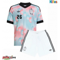 Camiseta Bélgica Matias Fernandez-Pardo #26 Visitante Equipación para niños Mundial 2026 manga corta (+ pantalones cortos)